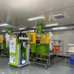 State-of-the-art Class 100,000 cleanroom facility equipped with automated LSR injection molding machines.