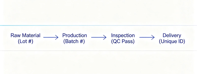 100% material and production traceability system for medical silicone component manufacturing.