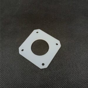 Heat-resistant silicone square gasket for industrial insulation systems.