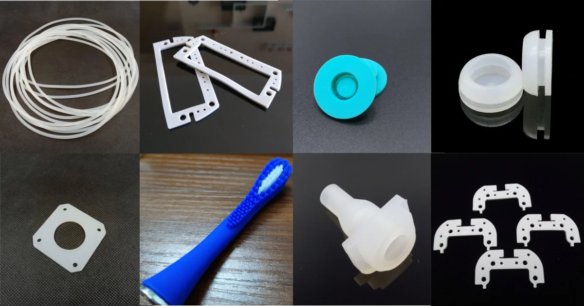 Custom industrial silicone seals, gaskets, cable grommets, and overmolded sealing components.