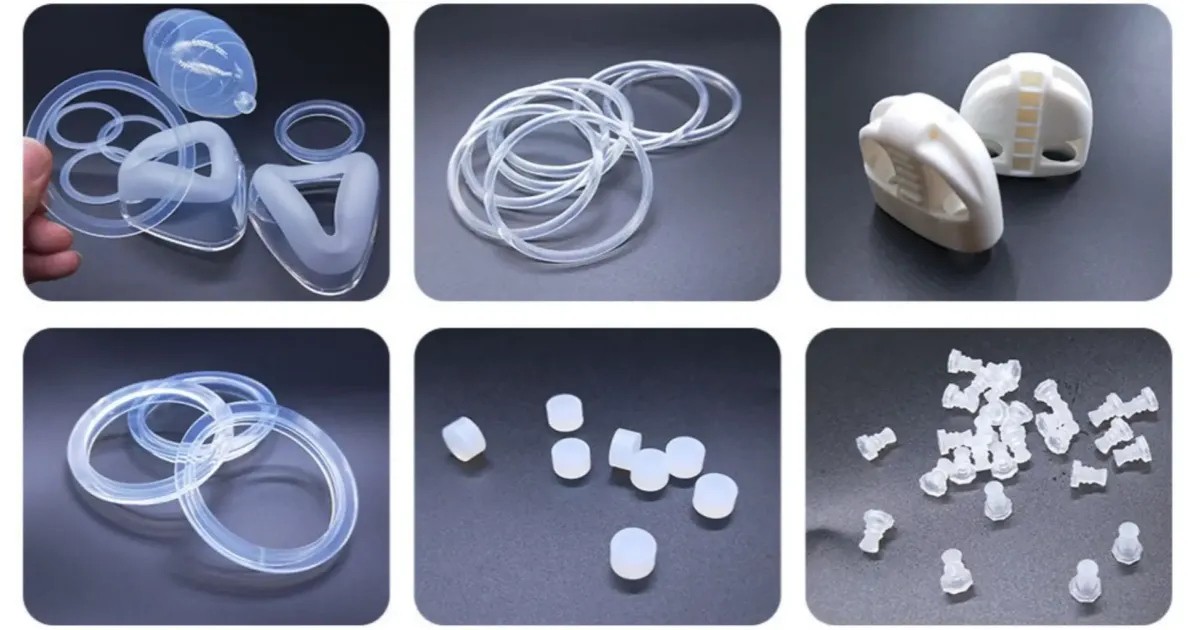 Medical silicone respiratory system components including valves, seals, and mask parts