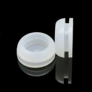 Silicone cable protection grommet for dustproof industrial sealing.