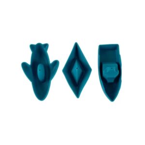 Soft silicone stacking bath toys for toddler sensory play.