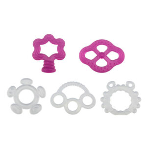 Heat-resistant silicone pacifier teether for infant oral care.