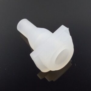 Custom silicone pipe connector seal for industrial fluid systems.