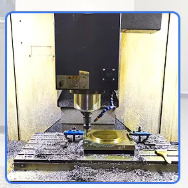 In-house CNC machining center producing precision mold components for custom manufacturing projects