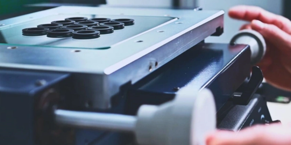 T1 molded samples undergoing dimensional validation and inspection before production approval